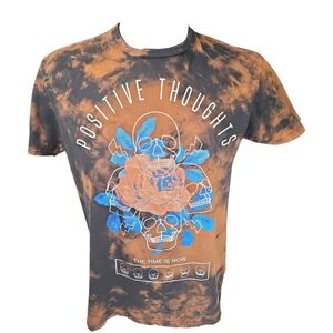 Positive thoughts graphic tee tie-dye‎